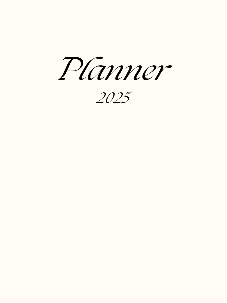 Black and White Creative Doodle Illustration 2024 Yearly Planner | PDF