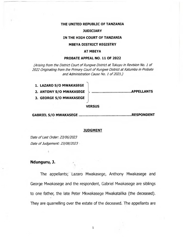 Action of Making Probate Cause Closed Is A Good As Execution of A ...