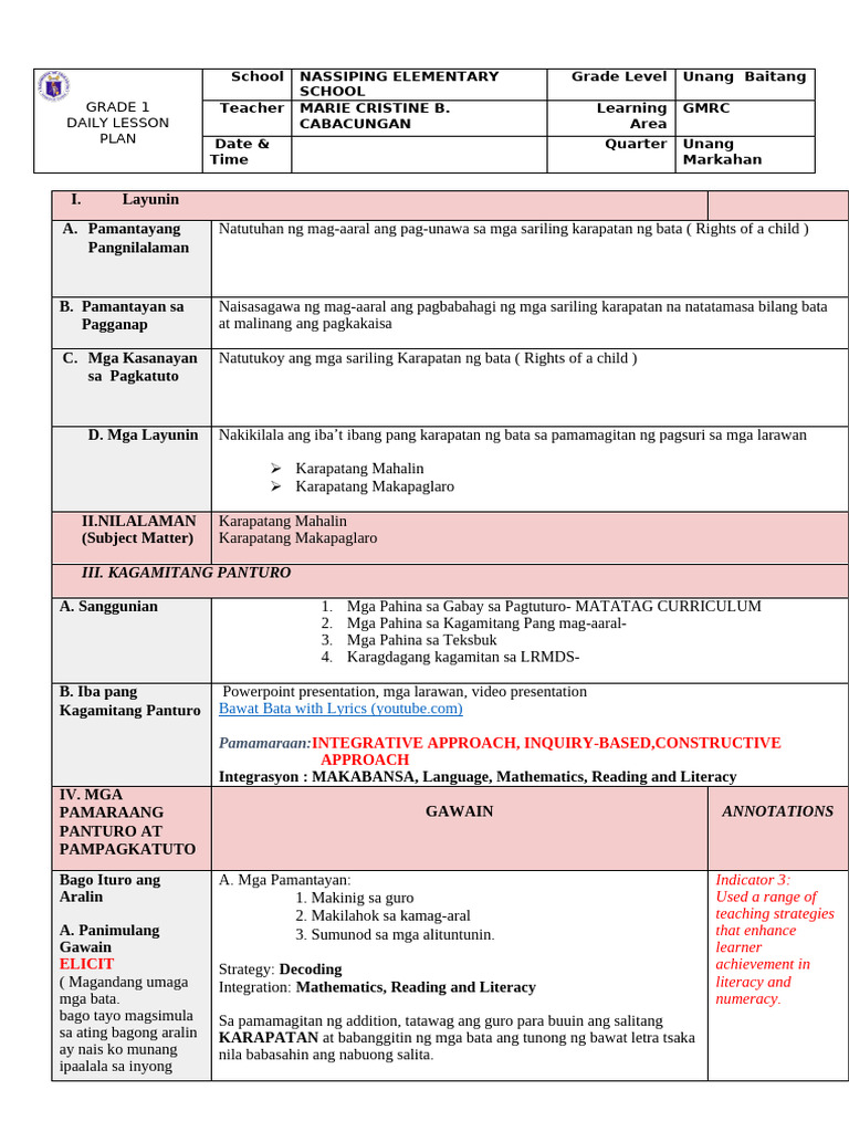 Cot 1 Q1 | PDF