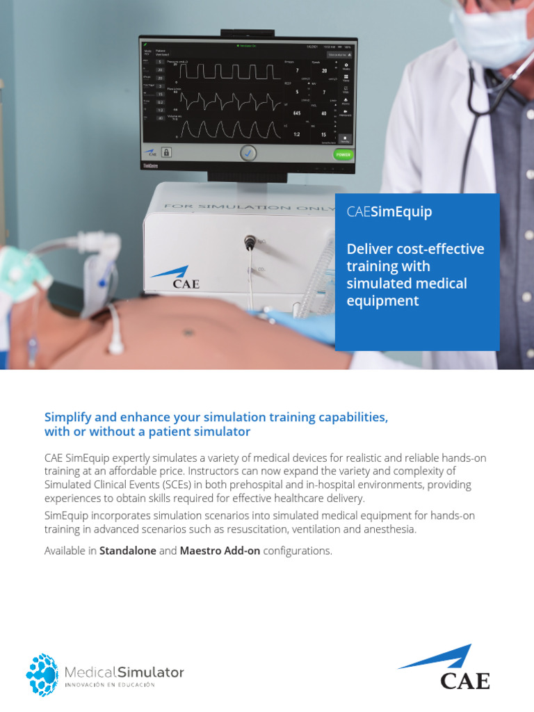 CAE SimEquip Training Solutions Guide | PDF | Simulation | Clinical ...