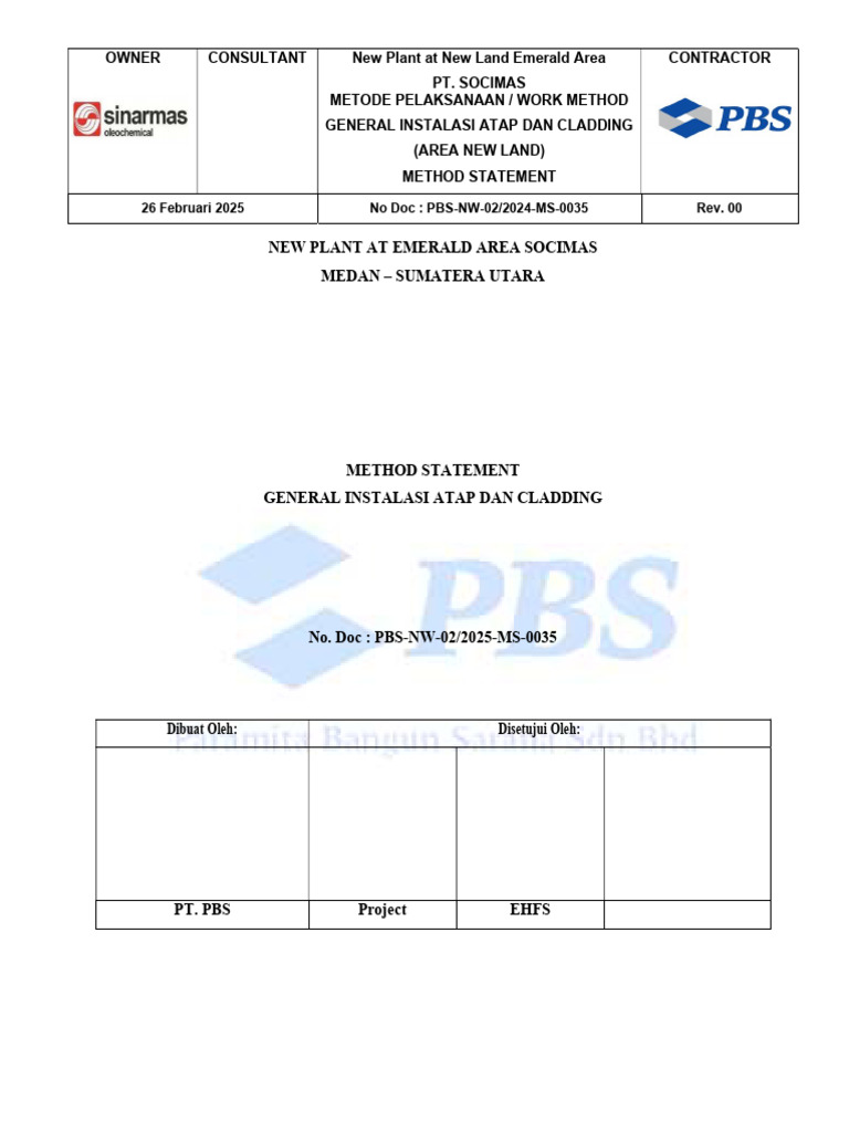 Metode Instalasi Atap dan Cladding SOCIMAS | PDF