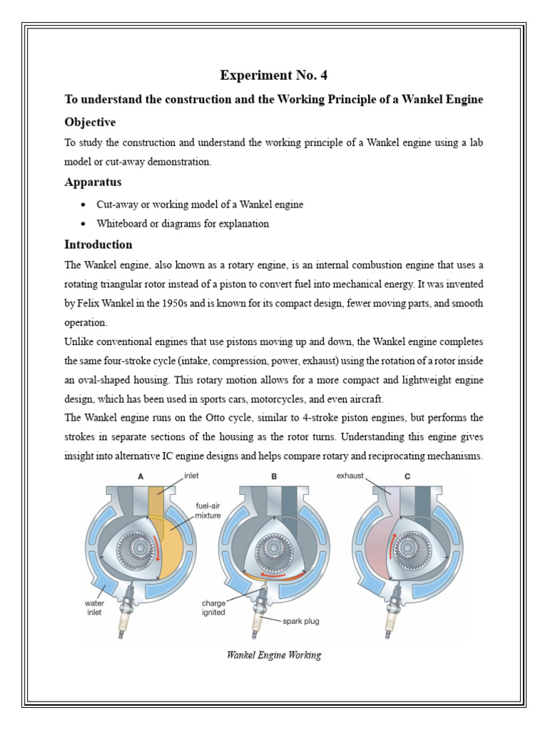 Experiment No 4 | PDF | Internal Combustion Engine | Engines