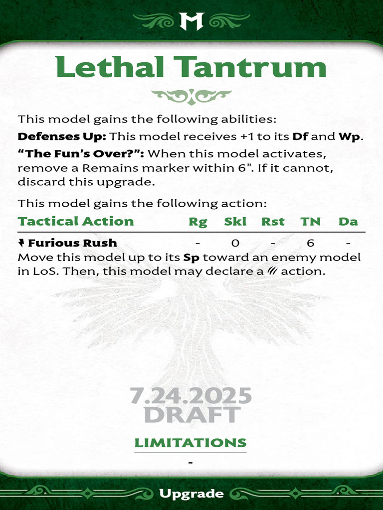 M4E Stat-Cards Versatile-Resurrectionists DRAFT 7.24.2025 | PDF | Mycology