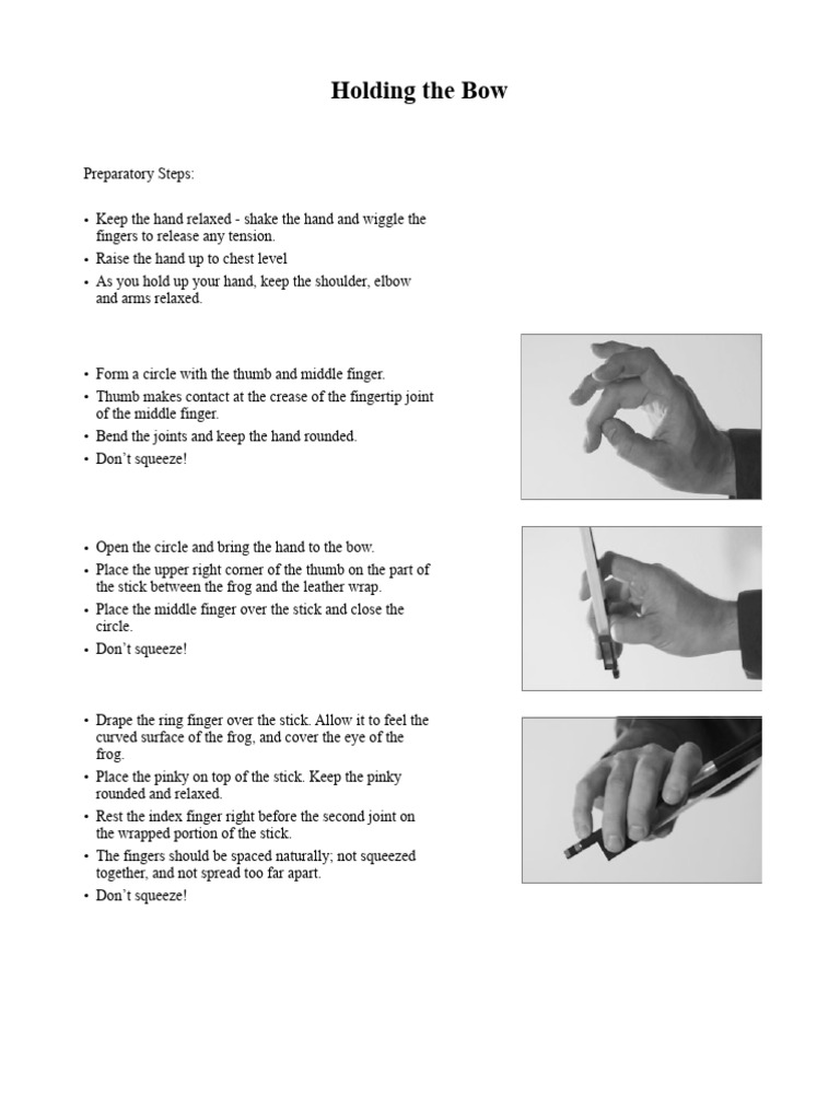 Proper Bow Holding Techniques | PDF | Elbow | Arm
