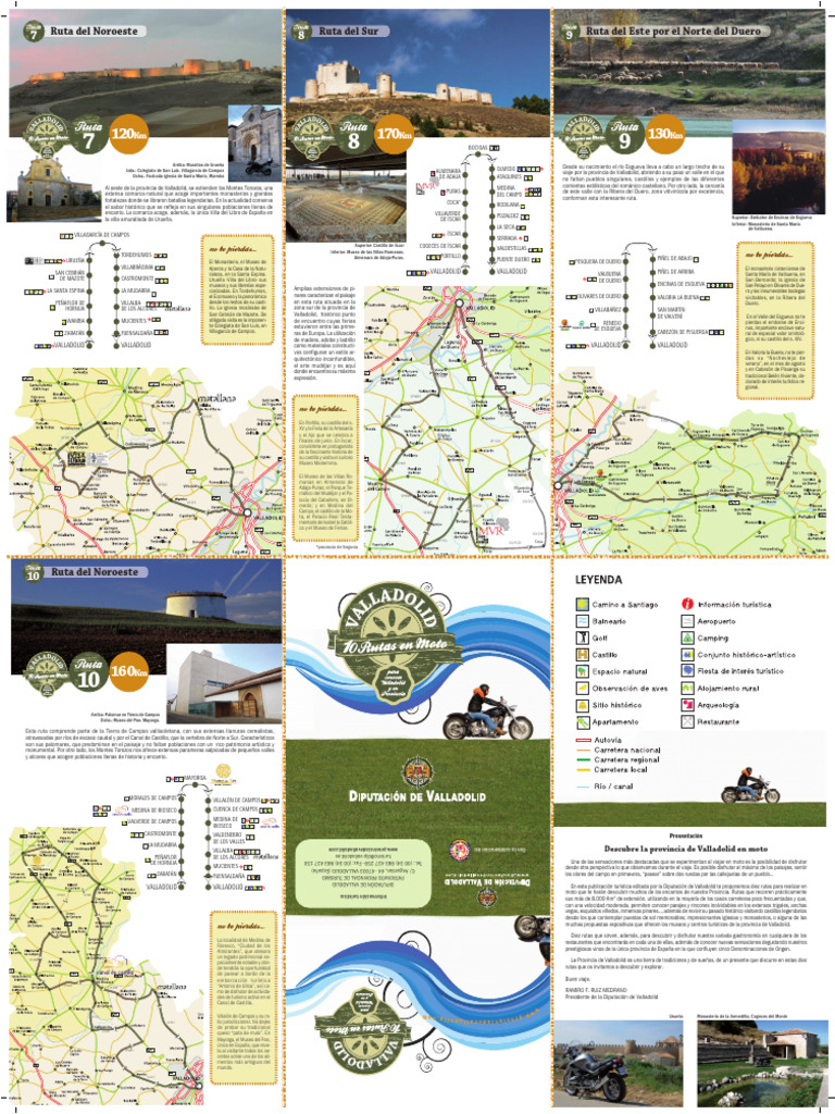 Rutas históricas en moto por Valladolid | PDF