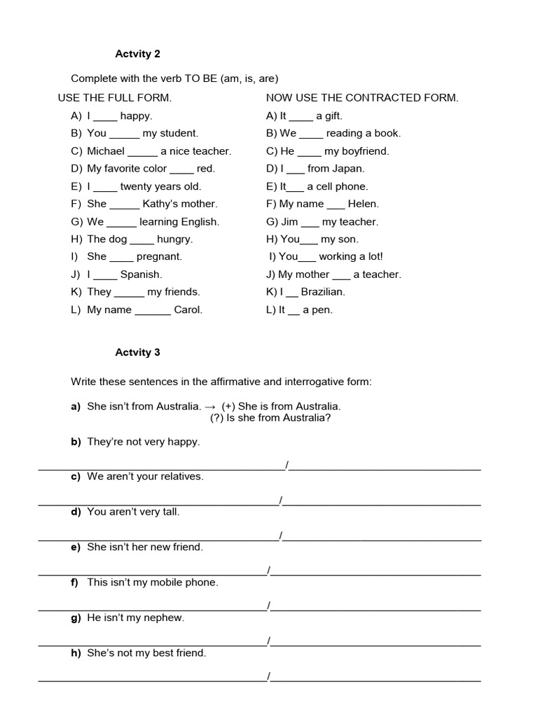 Basic Grammar: Verb 