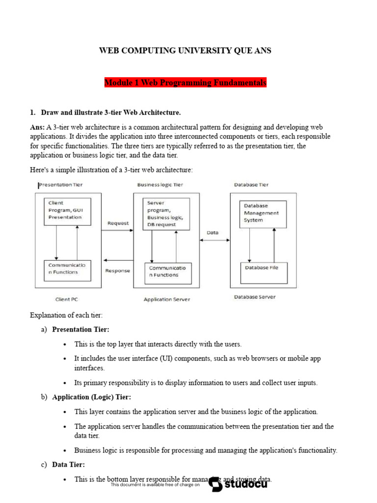 Web Programming Fundamentals Overview | PDF | Document Object Model ...