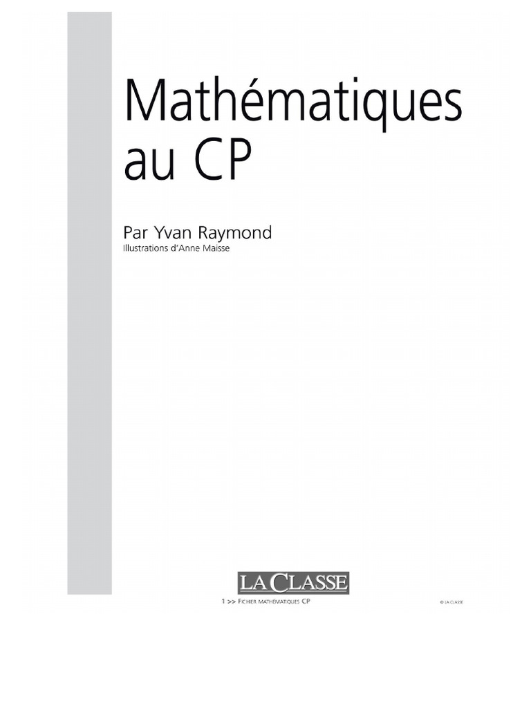 Math - La Classe - CP | PDF