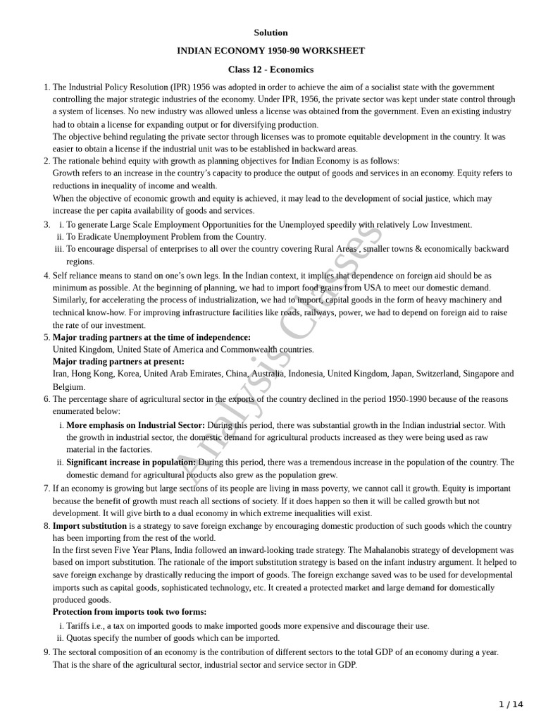 Indian Economy 1950-1990 Overview | PDF | Subsidy | Gross Domestic Product