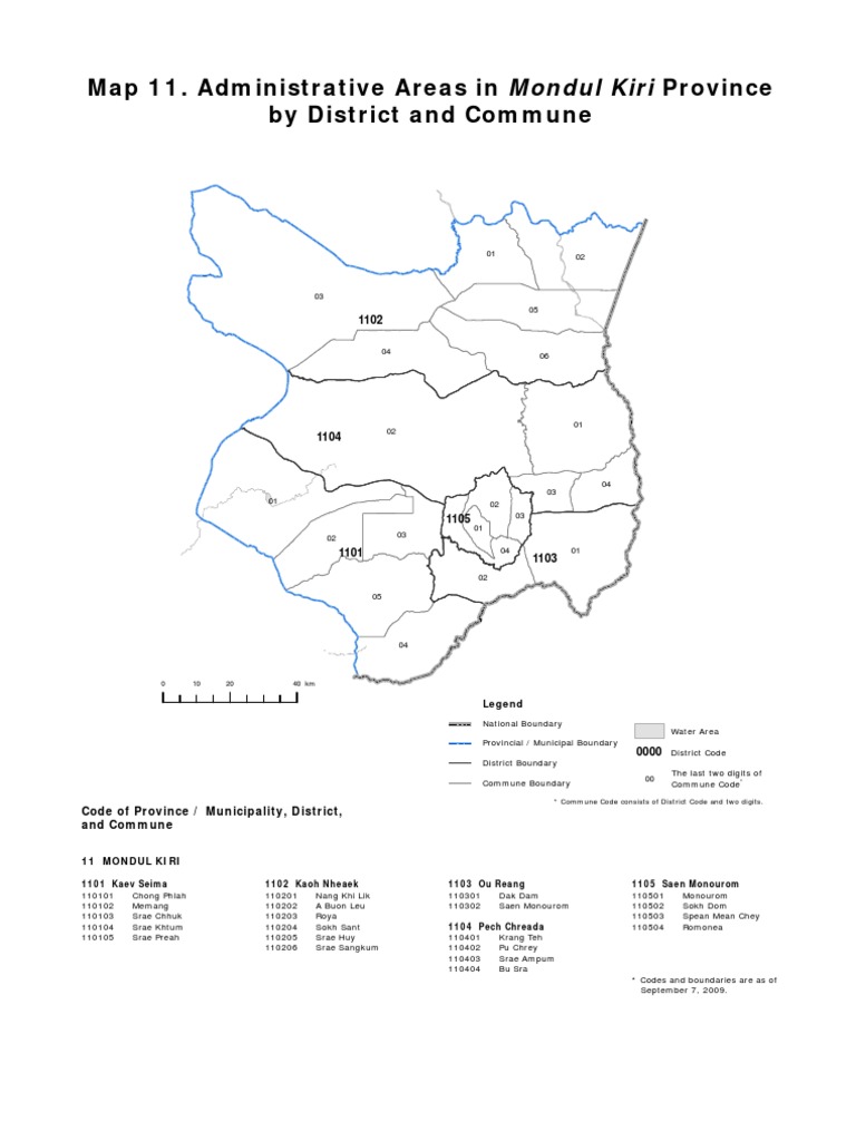 Mondulkiri Province Administrative Map | PDF