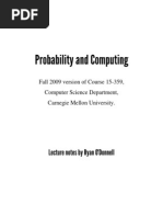 Probability and Computing Lecture Notes