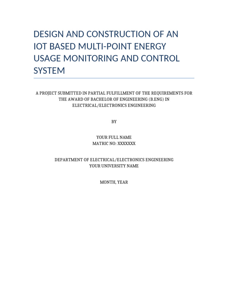 IoT Multi-Point Energy Monitoring System | PDF | Internet Of Things ...