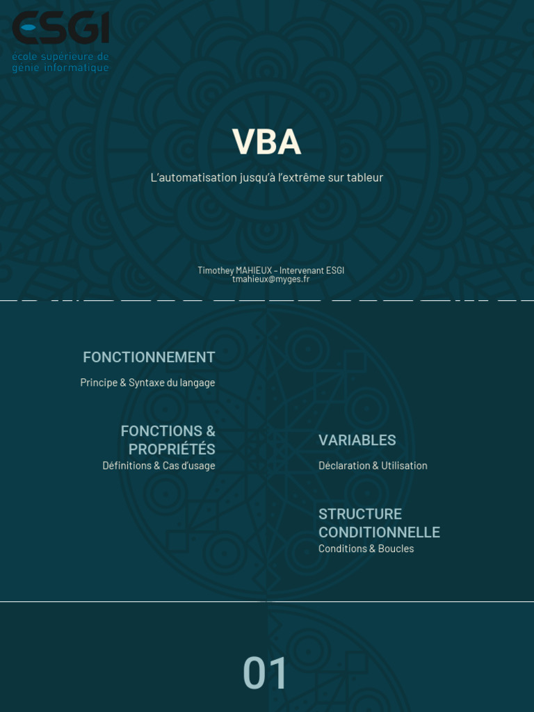 Cours Complet VBA Excel PDF | PDF | Visual Basic for Applications ...