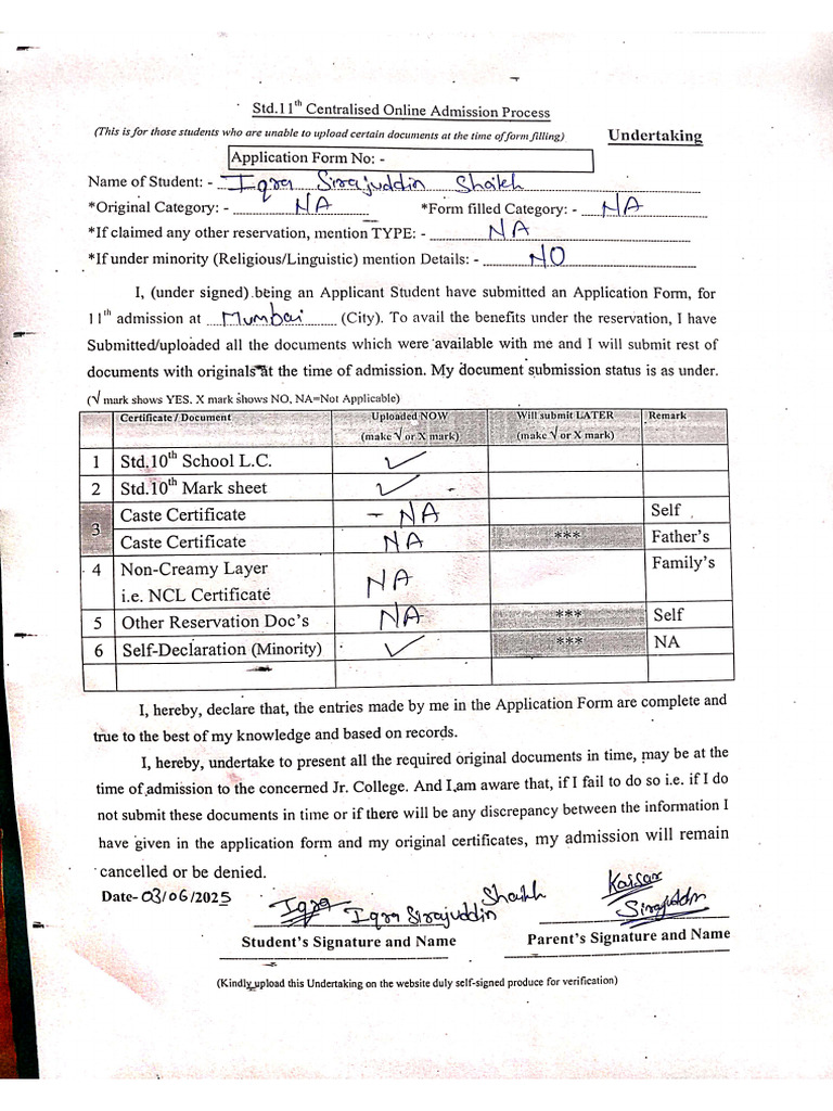 Declaration Form | PDF