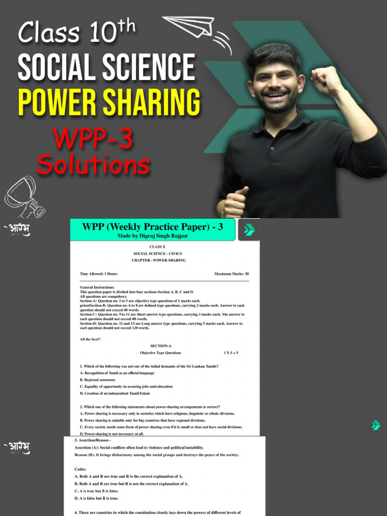 Power Sharing in Social Science Class 10 | PDF | Sri Lanka | Belgium