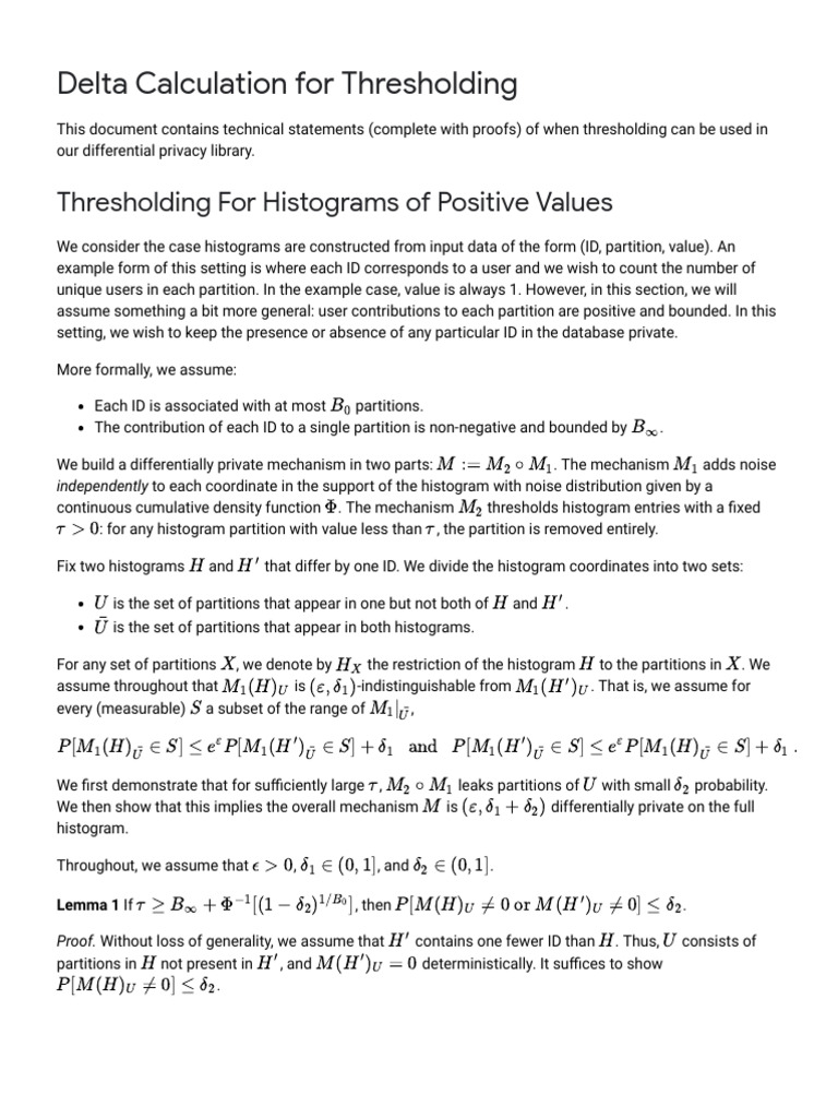 Delta For Thresholding | PDF | Histogram | Mathematics