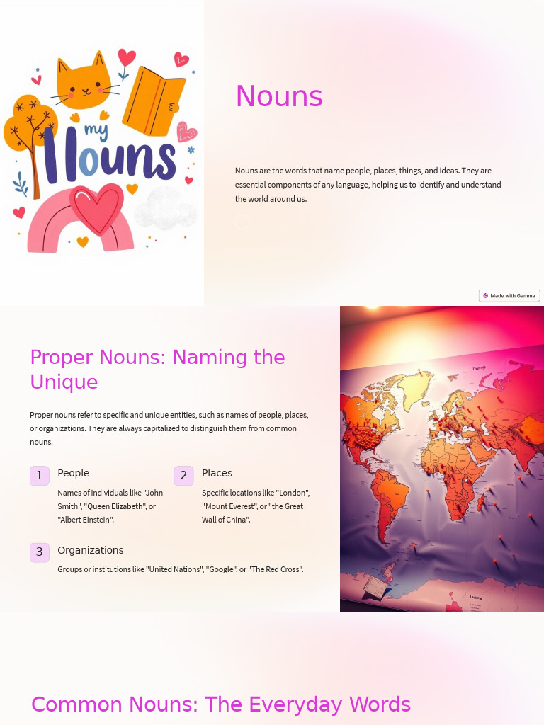Noun Types: Complete Notes PDF | PDF | Noun | Plural
