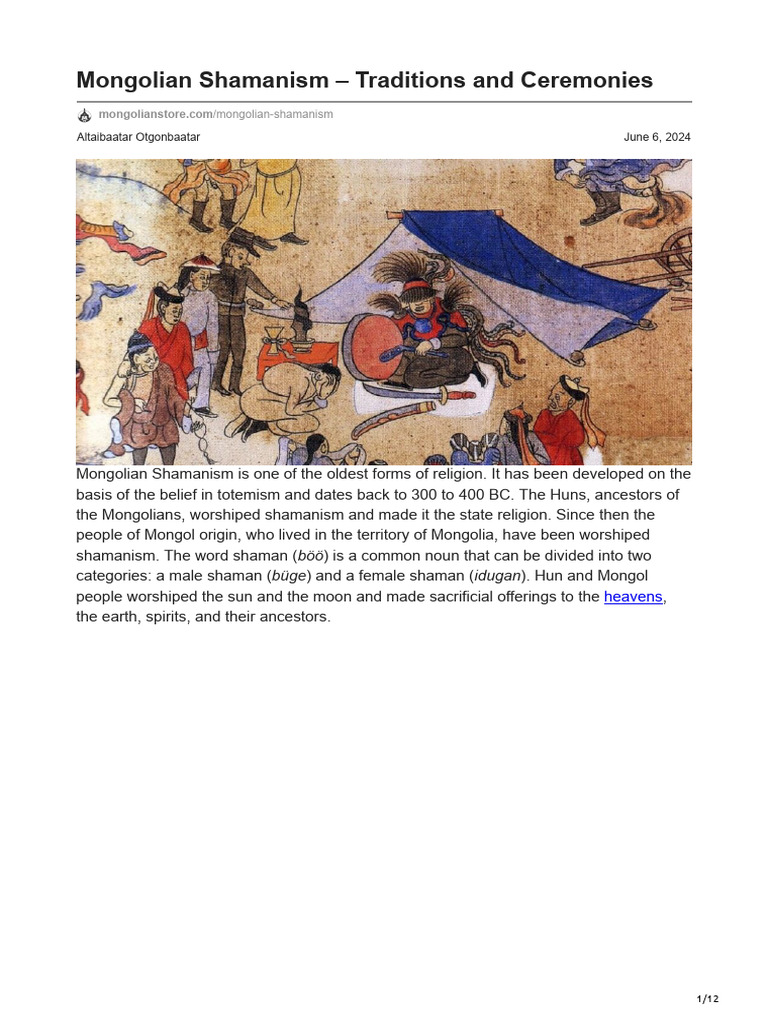 Mongolian Shamanism: Rituals and Beliefs | PDF | Shamanism