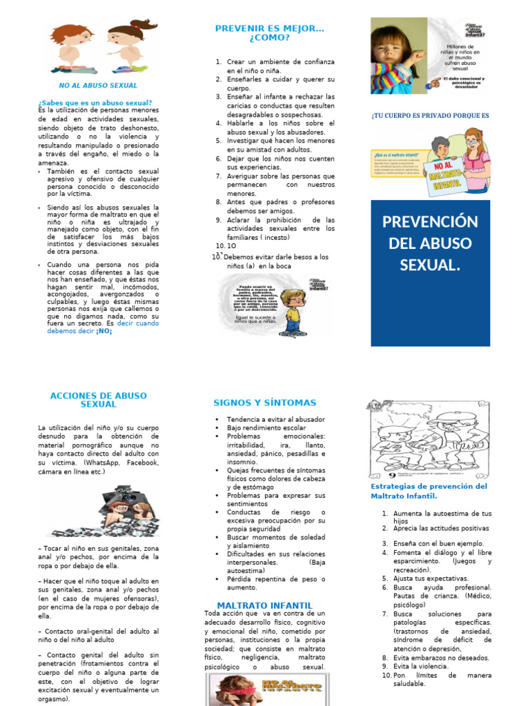 Folleto Abuso Sexual | PDF | Abuso infantil | Abuso sexual