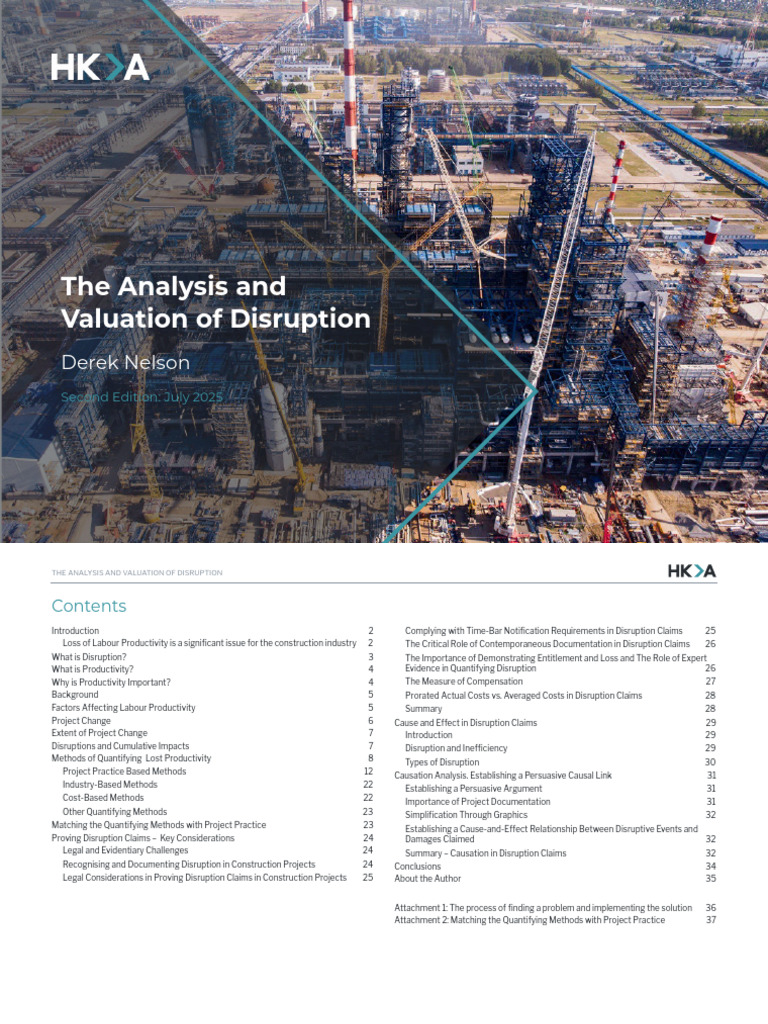 Disruption Analysis in Construction Projects | PDF | Workforce ...