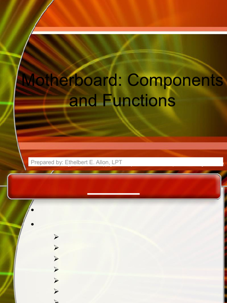 Understanding Motherboard Components | PDF | Microcomputers | Digital ...