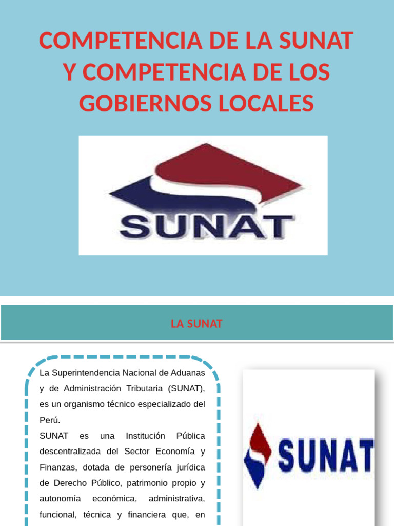 Competencias de SUNAT y Gobiernos Locales | PDF | Gobierno local | aduana