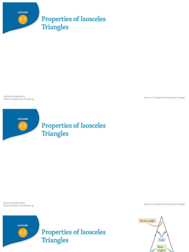 Isosceles Triangle Properties Explained | PDF | Triangle | Geometric Shapes