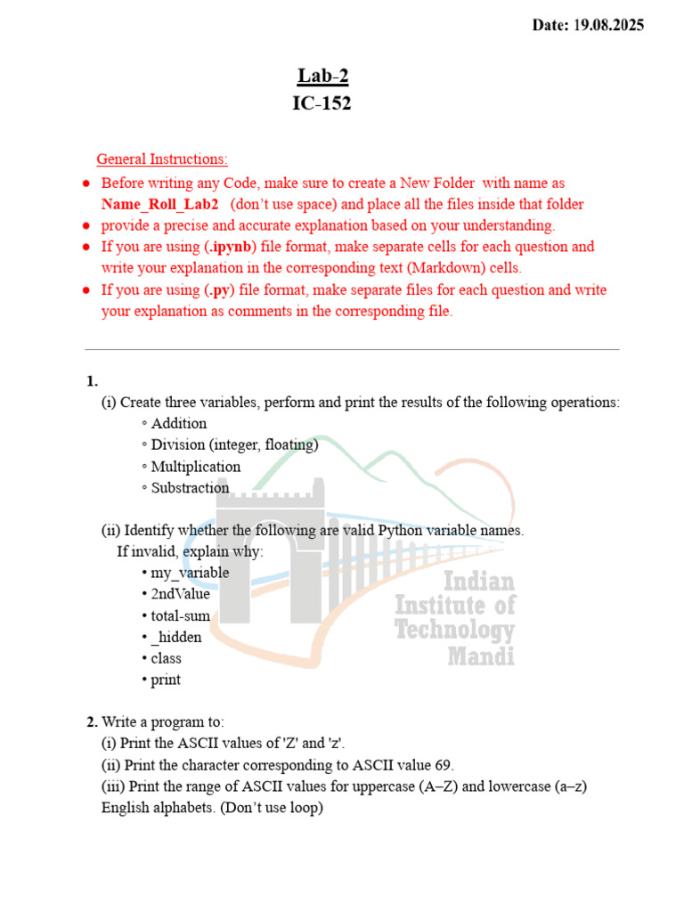 Lab 2 IC-152 | PDF | Ascii | Computer File