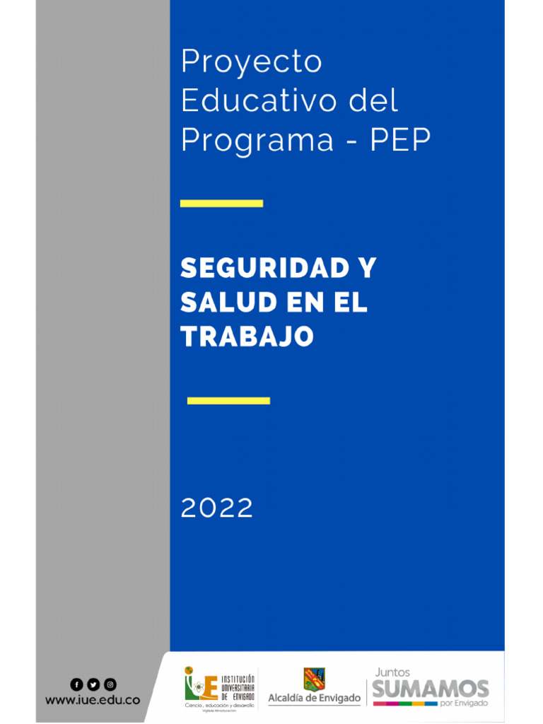 PEP Programa Seguridad y Salud en El Trabajo 2023 | PDF | Seguridad y ...