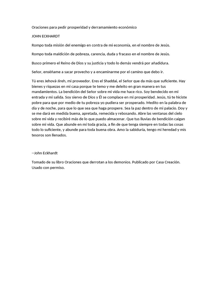 Oraciones para Atraer Prosperidad | PDF