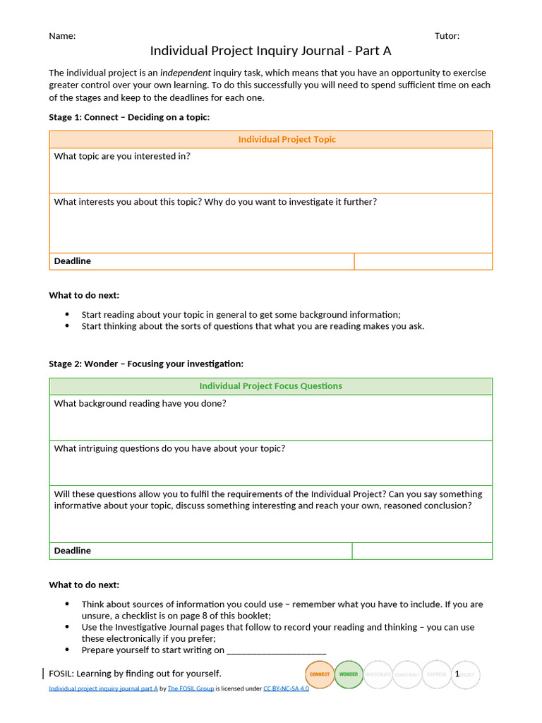 3F 111000 IP2020 Inquiry Journal PartA | PDF | Essays | Bibliography