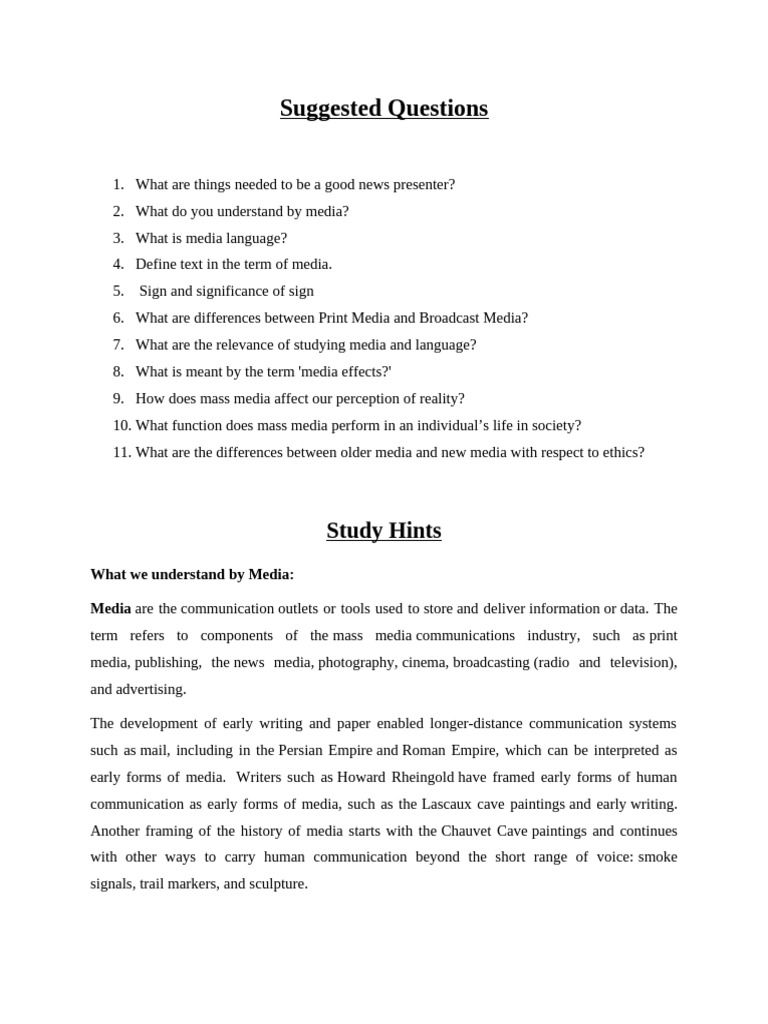 Understanding Media Language and Broadcast | PDF | Communication ...