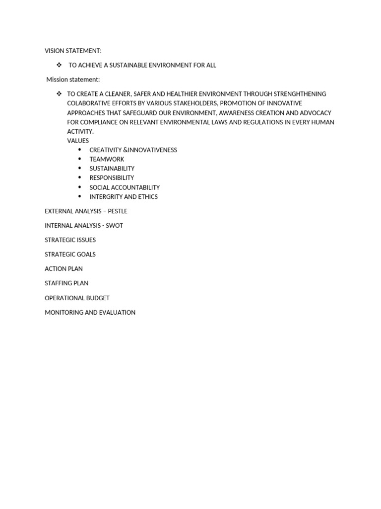 Vision Statement (Autorecovered) | PDF