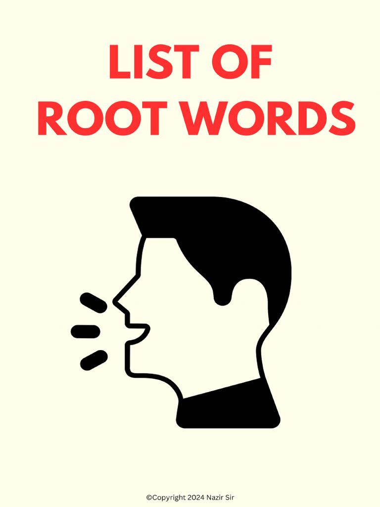 List of Root Words (English) - Nazir Sir | PDF