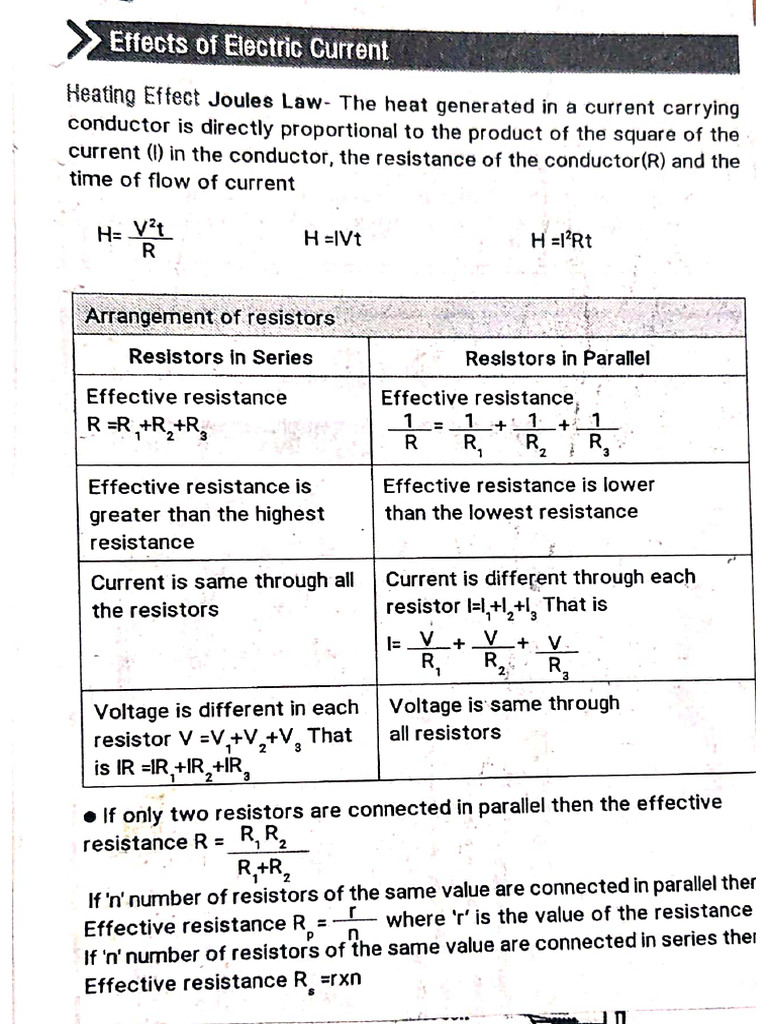 Effects of Electric Current | PDF