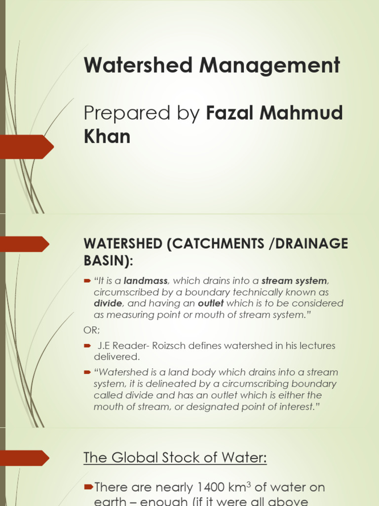 Watershed Management Overview | PDF | Drainage Basin | Water