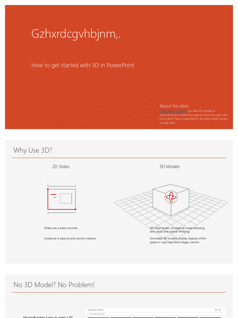 Inserting 3D Models in PowerPoint | PDF | 3 D Computer Graphics ...