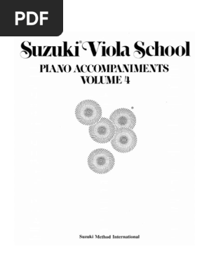 Suzuki Viola School Vol 4 Piano | PDF