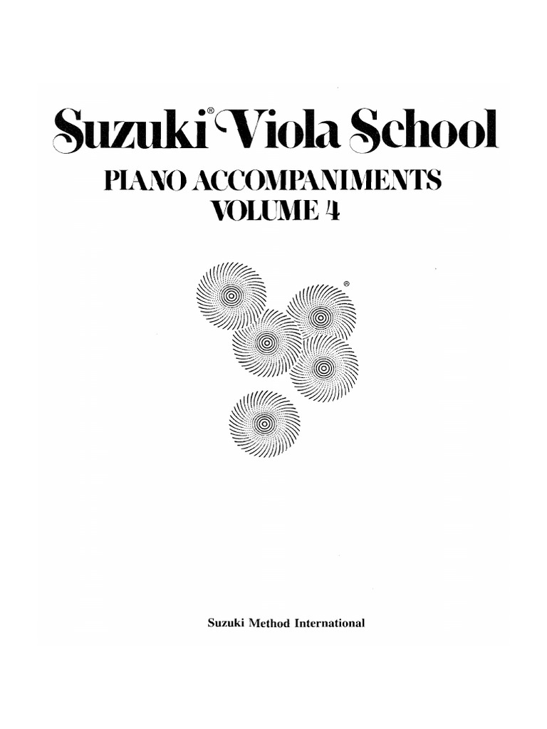 Suzuki Viola School Vol 4 Piano | PDF