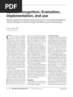Download Speech Recognition - Applied Radiology Featured Article via radRounds by radRounds Radiology Network SN9050416 doc pdf