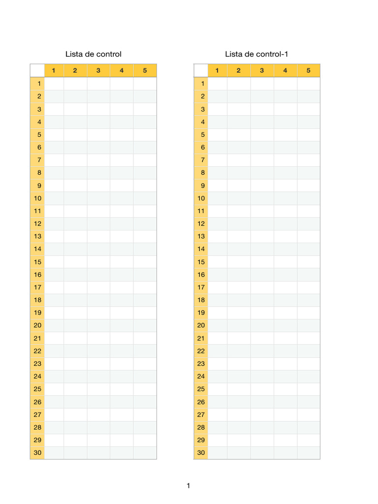 Lista de Control | PDF