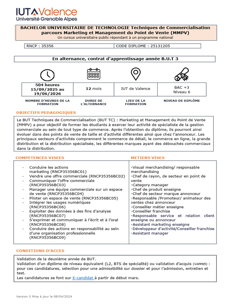 Bachelor Marketing et Management en Alternance | PDF | Commercialisation