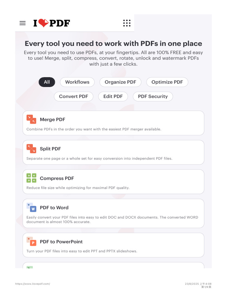 All-in-One PDF Tools Online | PDF | Application Software | Digital ...