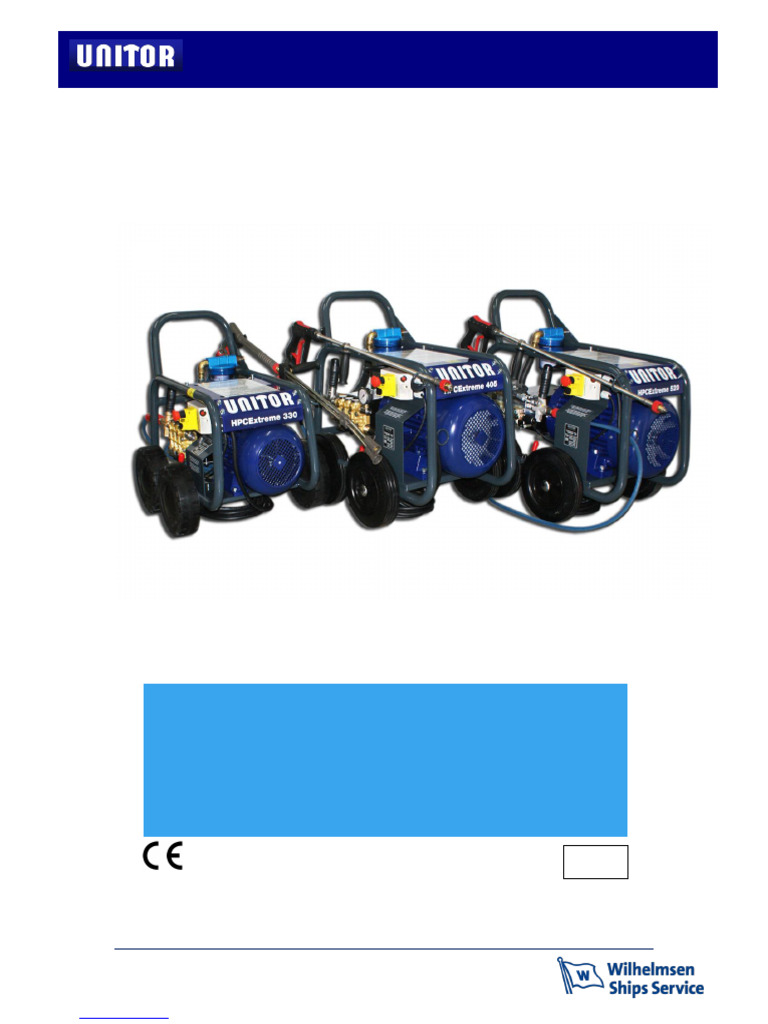 HPC Extreme High Pressure Cleaner Manual | PDF | Pump | Water