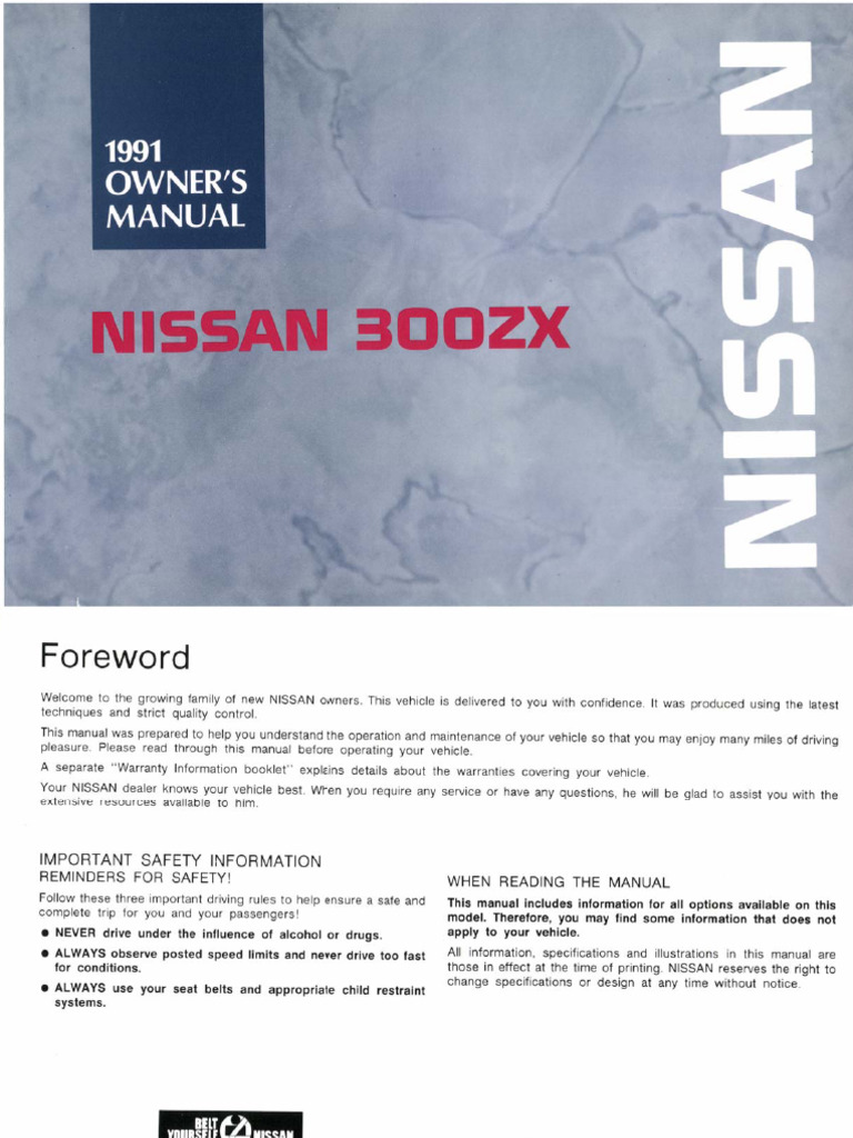 1991-Nissan-300ZX Service Manual | PDF