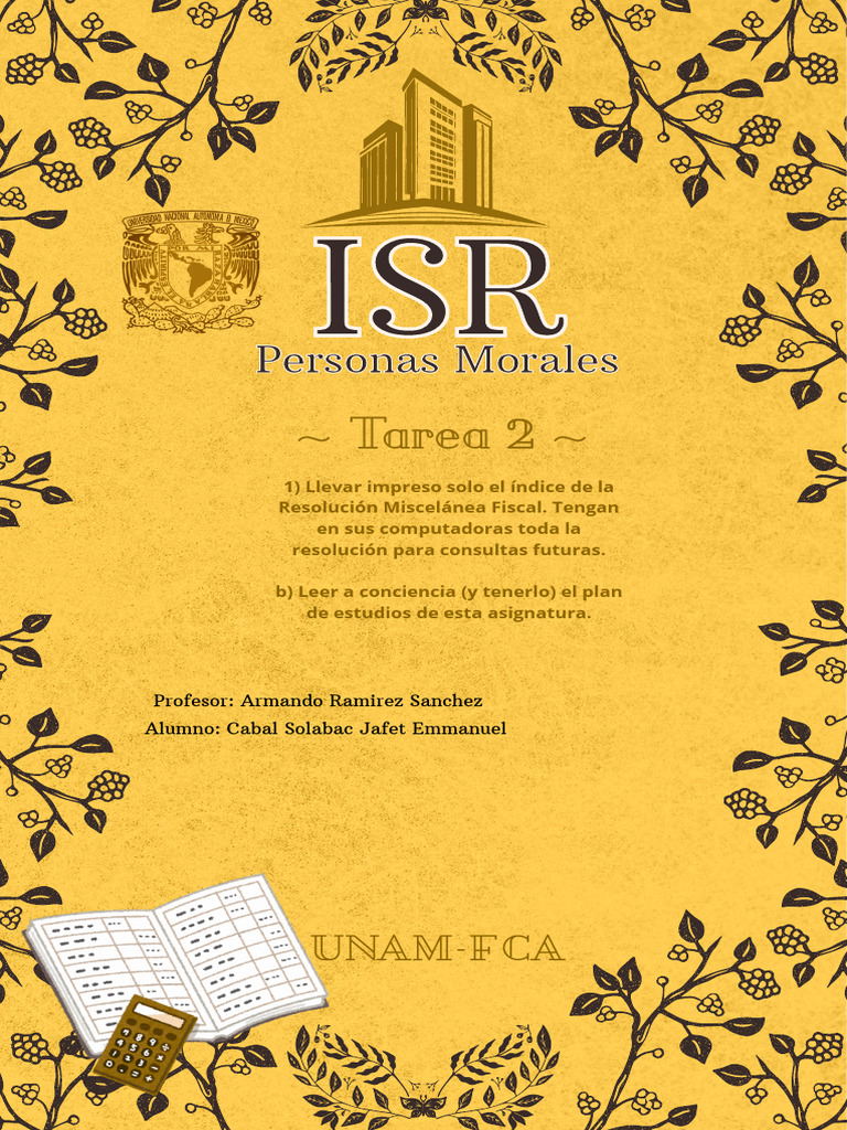 ISR Personas Morales | PDF | Impuesto sobre la renta | Maestros