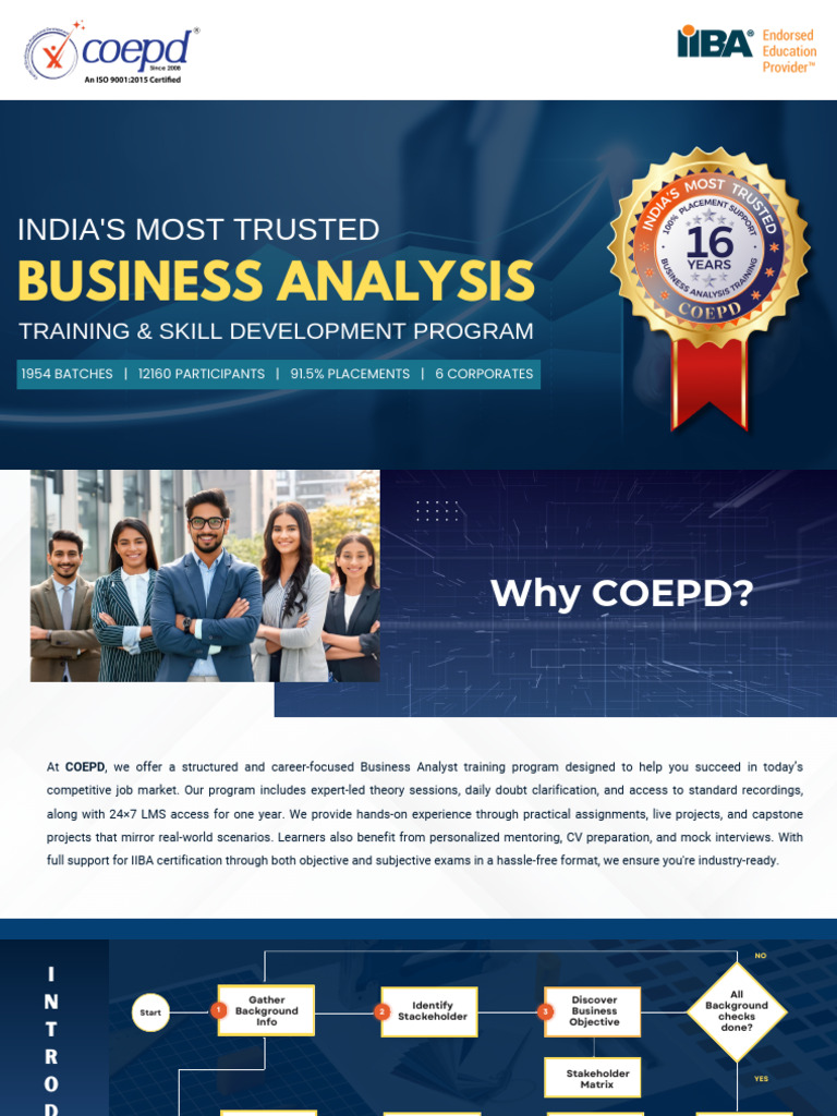 Business Analysis Traning by COEPD | PDF | Business Analysis | Agile ...