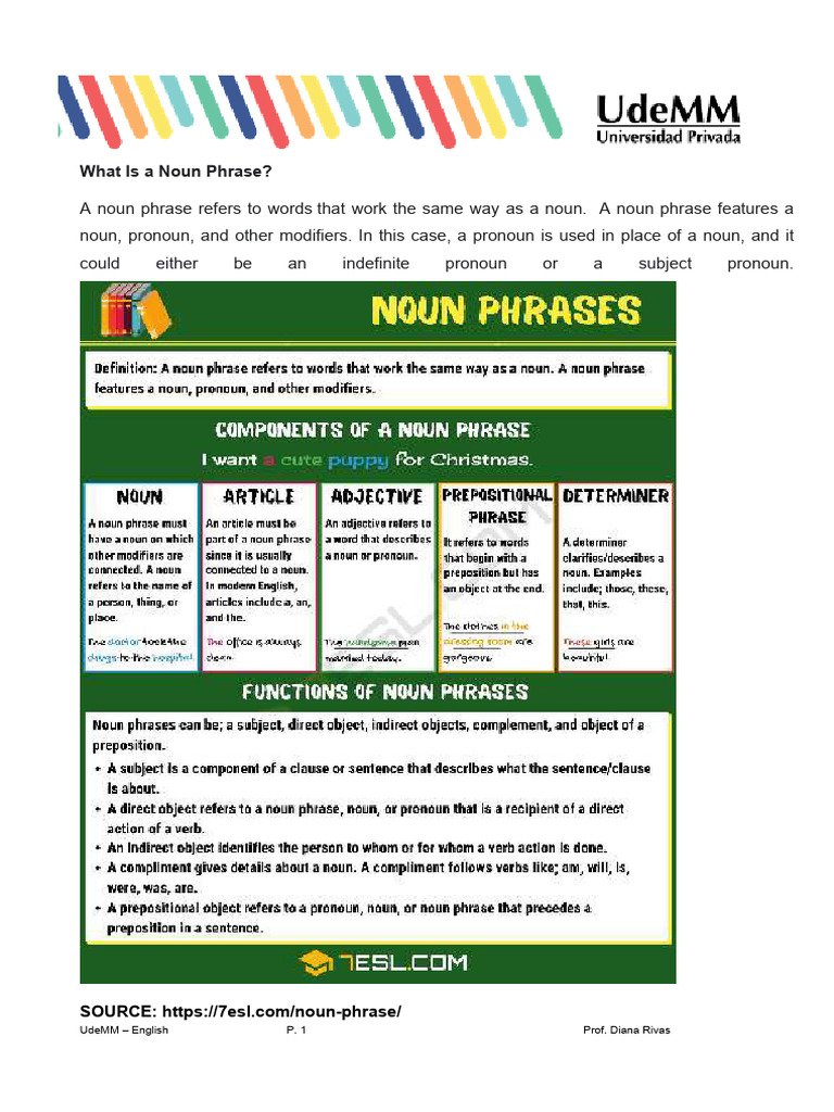 Understanding Noun Phrases Explained | PDF