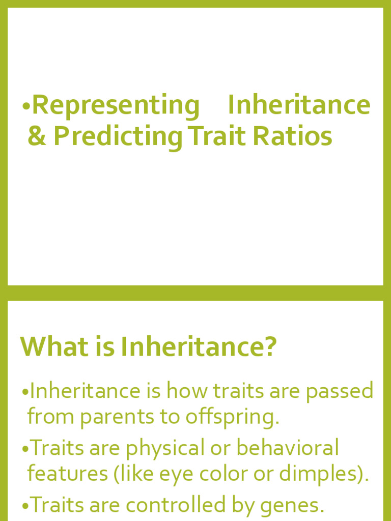 Inheritance and Trait Prediction Guide | PDF | Genotype | Dominance ...