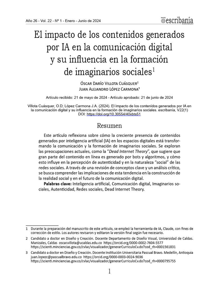 El Impacto de Los Contenidos Generados Por IA en La Comunicación ...
